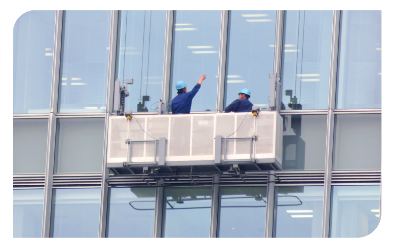 ビルの窓清掃ゴンドラ